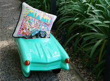 Load image into Gallery viewer, Miami Hand-Embroidered Pillow - catstudio