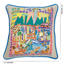 Load image into Gallery viewer, Miami Hand-Embroidered Pillow - catstudio