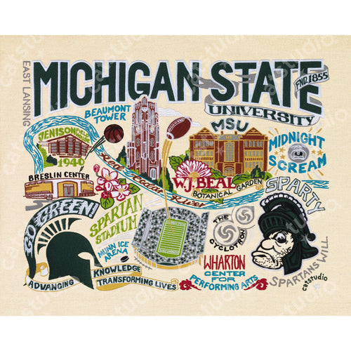 Michigan State University Collegiate Fine Art Print - catstudio