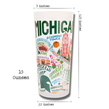Load image into Gallery viewer, Michigan State University Collegiate Drinking Glass - catstudio 
