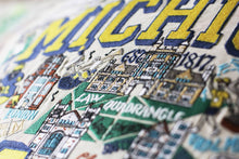 Load image into Gallery viewer, Michigan, University of Collegiate XL Hand-Embroidered Pillow - catstudio