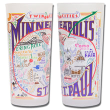 Load image into Gallery viewer, Minneapolis-St. Paul Drinking Glass - catstudio 
