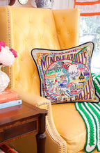 Load image into Gallery viewer, Minneapolis-St. Paul Hand-Embroidered Pillow - catstudio