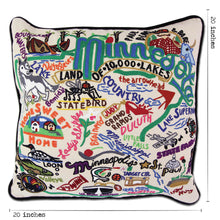 Load image into Gallery viewer, Minnesota Hand-Embroidered Pillow - catstudio