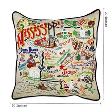 Load image into Gallery viewer, Mississippi Hand-Embroidered Pillow Pillow catstudio
