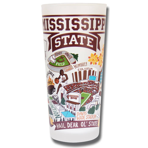 Mississippi State University Collegiate Drinking Glass - catstudio 