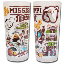 Load image into Gallery viewer, Mississippi State University Collegiate Drinking Glass - catstudio 
