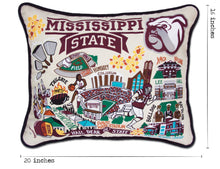 Load image into Gallery viewer, Mississippi State University Collegiate Embroidered Pillow - catstudio