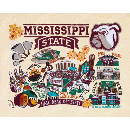 Mississippi State University Collegiate Fine Art Print - catstudio