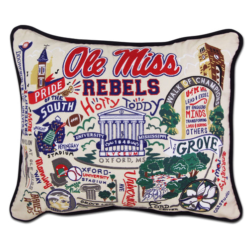 Mississippi, University of (Ole Miss) Collegiate Embroidered Pillow Pillow catstudio 