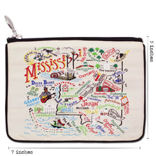 Load image into Gallery viewer, Mississippi Zip Pouch - Natural - catstudio
