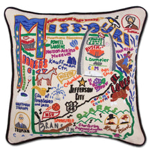 Load image into Gallery viewer, Missouri Hand-Embroidered Pillow - catstudio