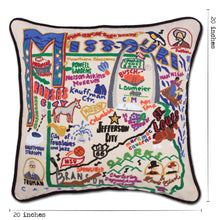 Load image into Gallery viewer, Missouri Hand-Embroidered Pillow - catstudio