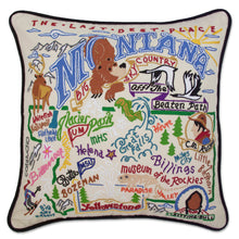 Load image into Gallery viewer, Montana Hand-Embroidered Pillow - catstudio
