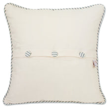 Load image into Gallery viewer, Nantucket Hand-Embroidered Pillow - catstudio
