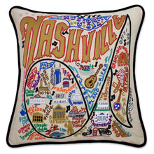 Load image into Gallery viewer, Nashville Hand-Embroidered Pillow - catstudio