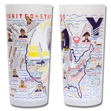 Load image into Gallery viewer, Navy Drinking Glass - catstudio