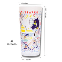 Load image into Gallery viewer, Navy Drinking Glass - catstudio