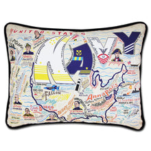 Load image into Gallery viewer, Navy Printed Pillow - catstudio