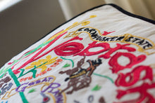 Load image into Gallery viewer, Nebraska Hand-Embroidered Pillow - catstudio
