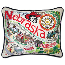 Load image into Gallery viewer, Nebraska, University of Collegiate Embroidered Pillow - catstudio