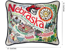 Load image into Gallery viewer, Nebraska, University of Collegiate Embroidered Pillow - catstudio