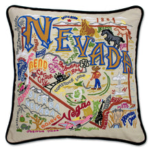 Load image into Gallery viewer, Nevada Hand-Embroidered Pillow - catstudio