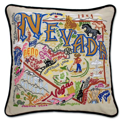 Nevada Hand-Embroidered Pillow - catstudio
