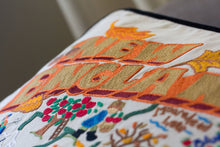 Load image into Gallery viewer, New England Hand-Embroidered Pillow - catstudio