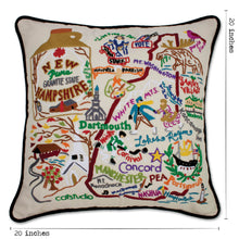 Load image into Gallery viewer, New Hampshire Hand-Embroidered Pillow - catstudio