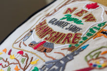 Load image into Gallery viewer, New Hampshire Hand-Embroidered Pillow - catstudio
