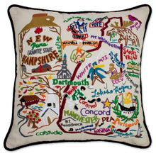 Load image into Gallery viewer, New Hampshire Hand-Embroidered Pillow - catstudio
