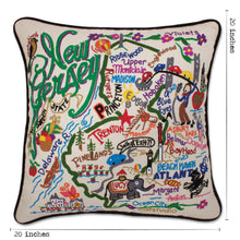 Load image into Gallery viewer, New Jersey Hand-Embroidered Pillow - catstudio
