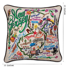 Load image into Gallery viewer, New Jersey Hand-Embroidered Pillow - catstudio
