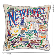 Load image into Gallery viewer, Newport Hand-Embroidered Pillow - catstudio
