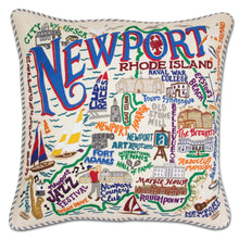 Load image into Gallery viewer, Newport Hand-Embroidered Pillow - catstudio