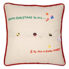 Load image into Gallery viewer, Night Before Christmas Hand-Embroidered Pillow - catstudio