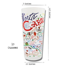 Load image into Gallery viewer, North Carolina Drinking Glass Glass catstudio