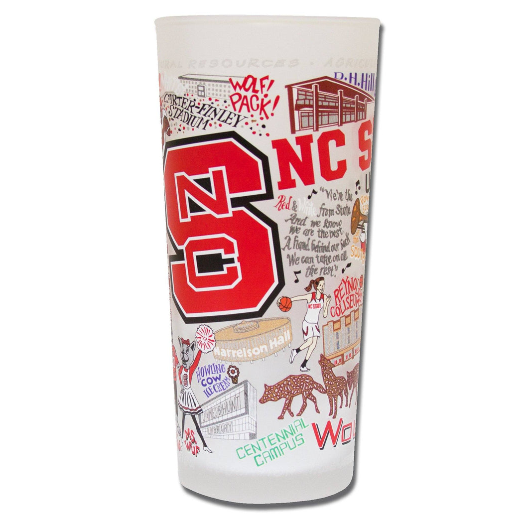 North Carolina State University Collegiate Drinking Glass - catstudio 