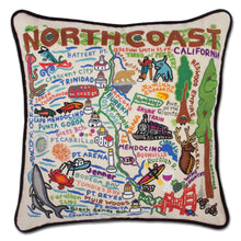 Load image into Gallery viewer, North Coast Hand-Embroidered Pillow - catstudio