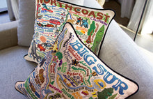 Load image into Gallery viewer, North Coast Hand-Embroidered Pillow - catstudio