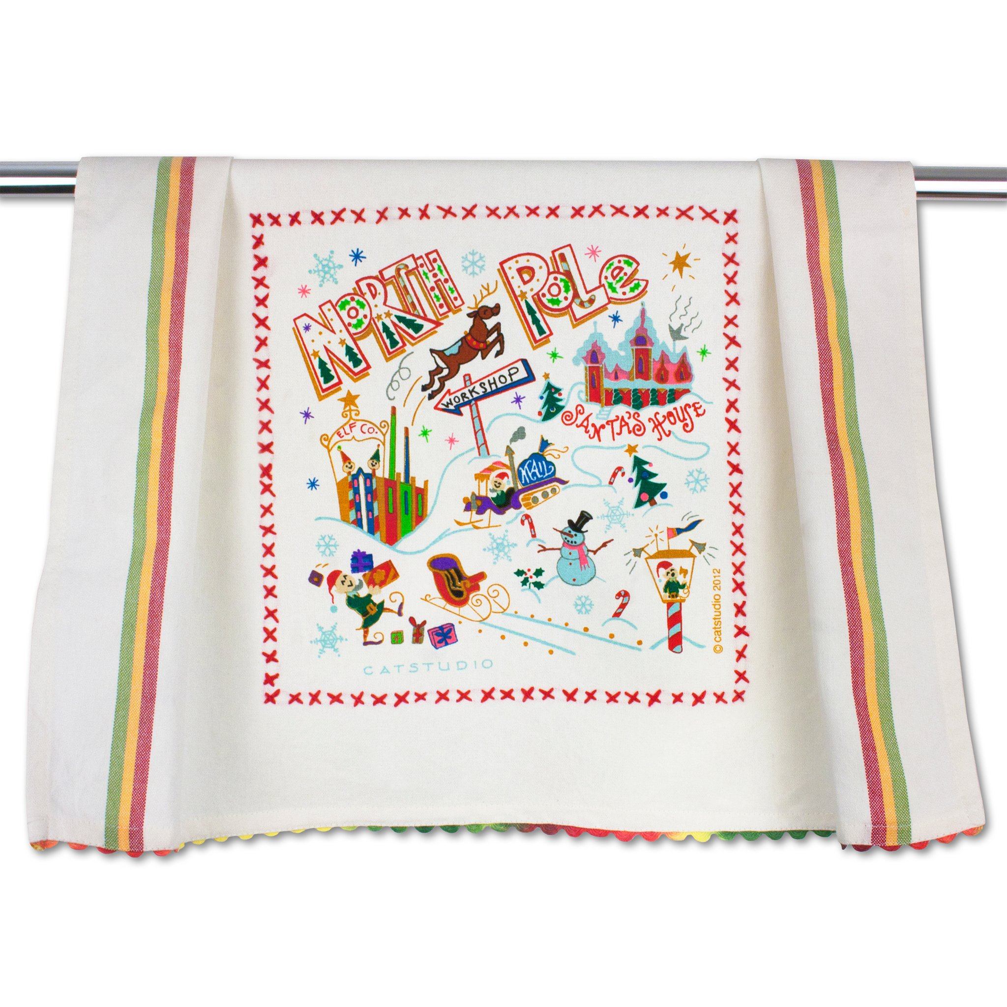 12 Days of Christmas Dish Towel  Holiday Collection by catstudio