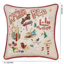 Load image into Gallery viewer, North Pole 1 Hand-Embroidered Pillow - catstudio