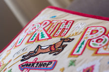 Load image into Gallery viewer, North Pole 1 Hand-Embroidered Pillow - catstudio