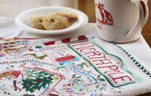 Load image into Gallery viewer, North Pole City Dish Towel - catstudio