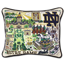 Load image into Gallery viewer, Notre Dame, University of Collegiate Embroidered Pillow - catstudio