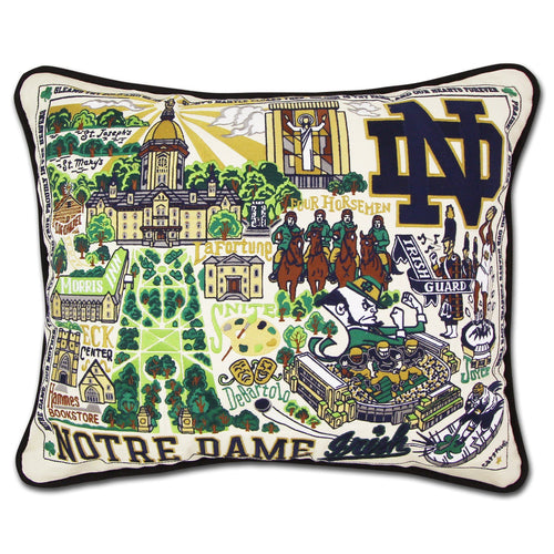 Notre Dame, University of Collegiate Embroidered Pillow - catstudio 