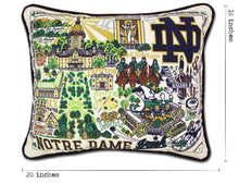 Load image into Gallery viewer, Notre Dame, University of Collegiate Embroidered Pillow - catstudio