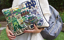 Load image into Gallery viewer, Notre Dame, University of Collegiate Embroidered Pillow - catstudio