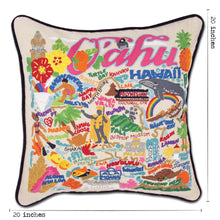 Load image into Gallery viewer, Oahu Hand-Embroidered Pillow - catstudio
